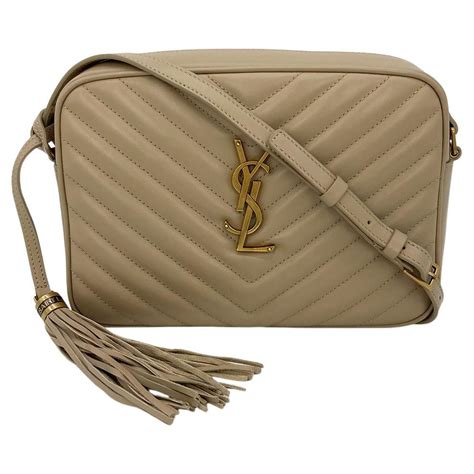 ysl small monogram leather camera bag|ysl camera bag dark beige.